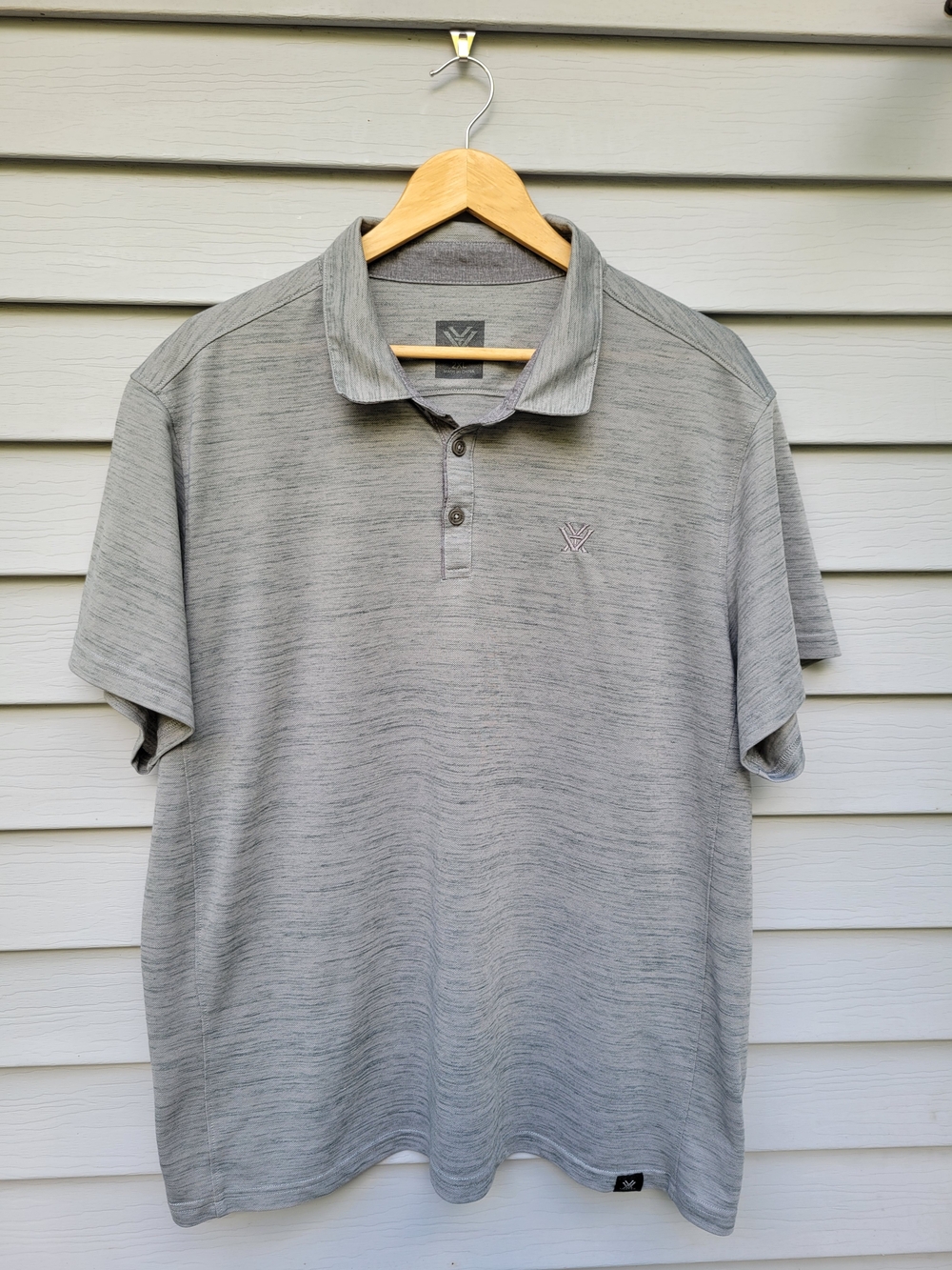 Vortex Optics Polo Shirt Mens XXL Gray Short Sleeve Performance